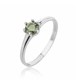 Jan Kos jewellery Stříbrný prsten s vltavínem 32106270