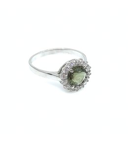 Jan Kos jewellery Stříbrný prsten s vltavínem 32106679