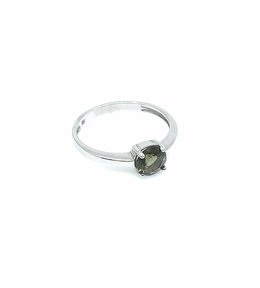 Jan Kos jewellery Stříbrný prsten s vltavínem 32106326
