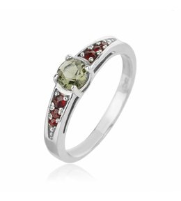 Jan Kos jewellery Stříbrný prsten s vltavínem 32108069