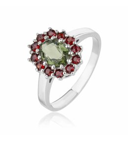 Jan Kos jewellery Stříbrný prsten s vltavínem 32108591