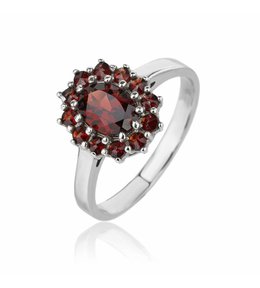 Jan Kos jewellery Stříbrný prsten s granátem 32108593